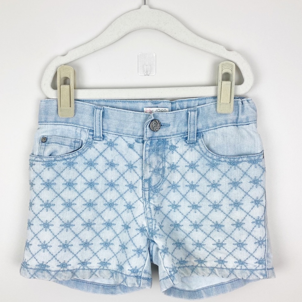 The Children’s Place - 8 Girls Light Blue Embroidered Jeans Shorts